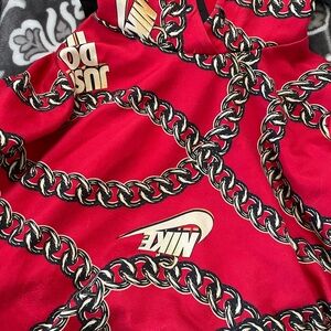 Nike Red and Gold Chain Pattern Shirt